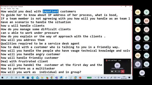 (N2) General Interview Questions - Discussion -part1 смотреть онлайн