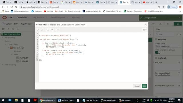 javaScript Function without dynamic action in Oracle Apex смотреть онлайн