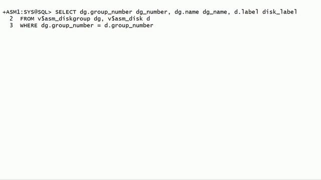 Oracle 12c R1 ASM Instance V$ASM Views смотреть онлайн