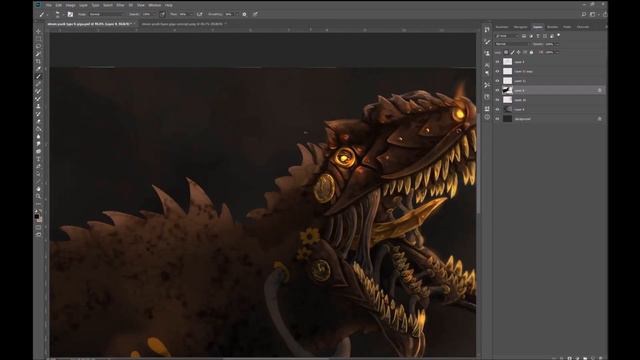 Type H steampunk Giga - SPEEDPAINT (photoshop cc) смотреть онлайн