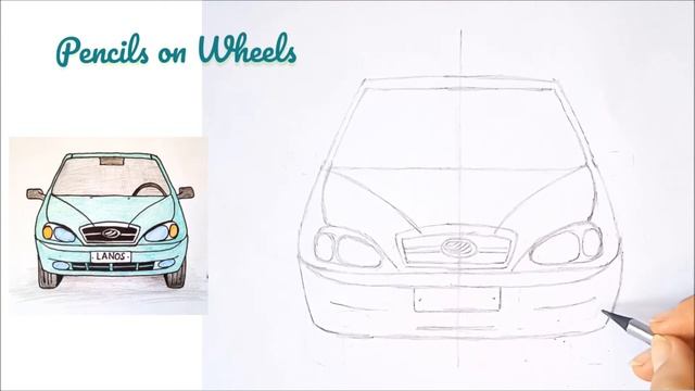 Как нарисовать машину ЗАЗ Ланос просто карандашами How to Draw Car ZAZ Lanos Simple Auto Drawing смотреть онлайн