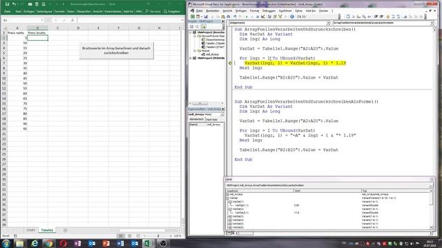 0040. Excel VBA: Rechnen im Array / Formeln im Array / Ubound смотреть онлайн