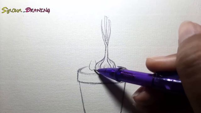 How to draw garlic with pencil sketch | Sinoun Drawing смотреть онлайн