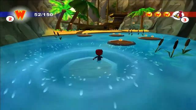 Прохождение игры Вуди Вудпеккер - Пенёк (пираты) смотреть онлайн