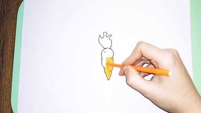 Рисование для самых маленьких - МОРКОВЬ. Drawing for the little ones - CARROT. 为小孩子画画 - 胡萝卜。 смотреть онлайн