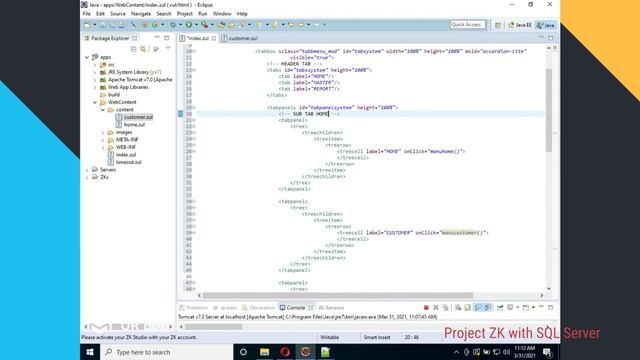 Tutorial Java Web ZK Framework SQL Server Eclipse Part #2 - Menu Side Bar смотреть онлайн