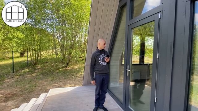 ТРЕУГОЛЬНЫЙ модульный ДОМ 55 кв.м. от HOLTSOVHOUSE. смотреть онлайн