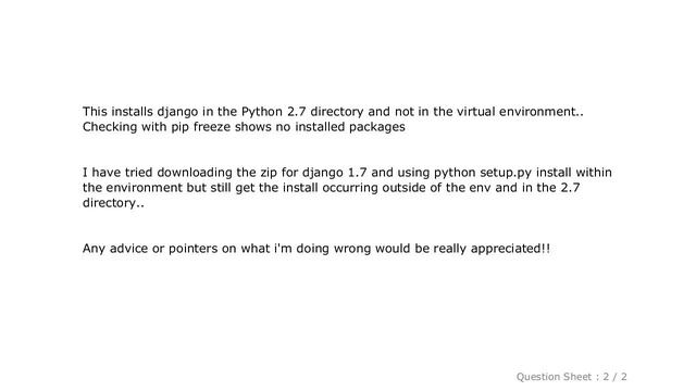Django : Install django1.7 with Python 3.4 using virtualenv смотреть онлайн