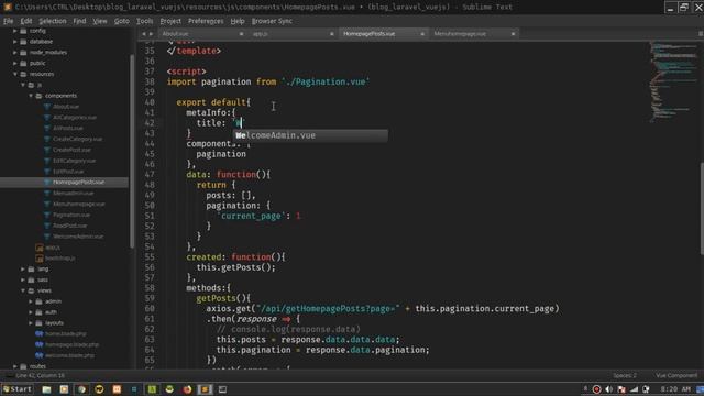 Membuat Blog dengan Laravel 5.8 + VueJS - Part 24 | Title Halaman смотреть онлайн