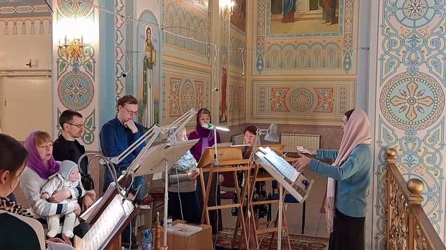 Тропари "По непорочных" ( знаменного распева в гармонизации Т. Неберо). Регент Екатерина Артюхова. смотреть онлайн