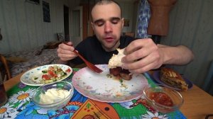 МУКБАНГ АСМР ШАШЛЫК ИЗ СВИНИНЫ / ЛЮЛЯ КЕБАБ - КУРИЦА ГОВЯДИНА/ САЛАТ / EATING ASMR Mukbang #577