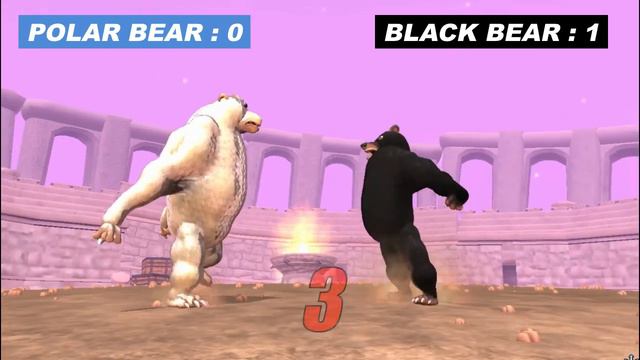 Polar Bear vs Black Bear | Animal Fun Arena [S1E4] | SPORE смотреть онлайн