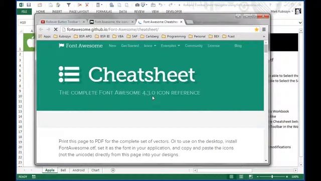Rollover Button Navigator Toolbar for Excel 2010 & 2013 смотреть онлайн