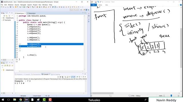 #14 Queue Implementation using Java Part 2 | DeQueue | Circular Array смотреть онлайн