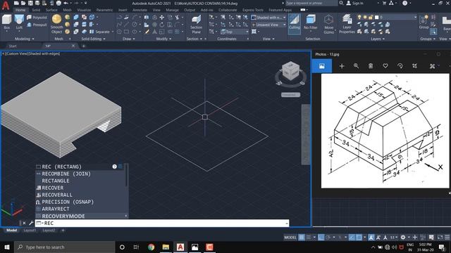 AutoCAD 3D Modeling - Exercise #14 - Basic to Advance in Hindi смотреть онлайн