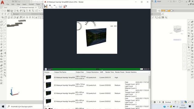 26.Ders 3D AutoCAD-Render Kalitesini (Netliğini) Ayarlama смотреть онлайн