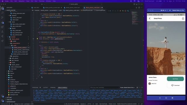 Flutter UI / Flutter App - Photo Editor with PEXEL API - Part 6 / Detail Photo Screen [Download] смотреть онлайн