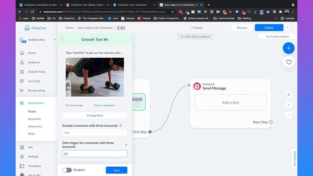 Auto Reply to Instagram Comments | ManyChat Growth Tool Tutorial смотреть онлайн