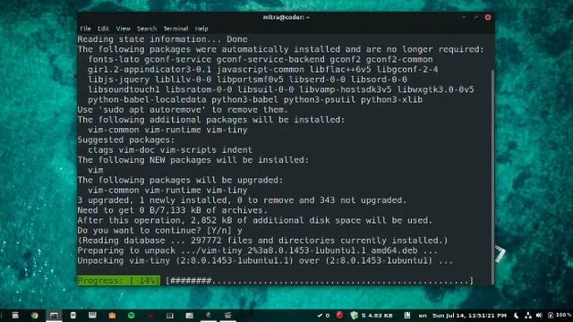 installing VIM in UBUNTU/LINUX смотреть онлайн