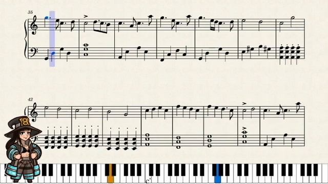 불꽃 소방대 inferno 피아노(저난이도) Fire force Inferno Piano- easy mode смотреть онлайн
