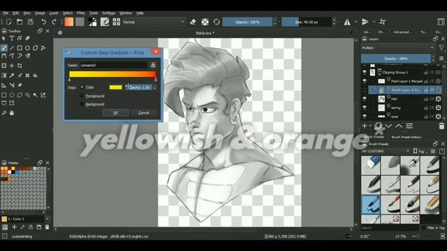 How To Paint GRAYSCALE To COLOR In Krita Gradient Maps | Photoshop | Beginner Friendly Tutorial
