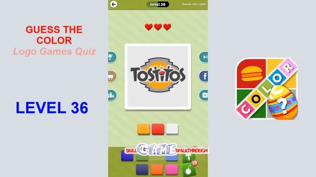 Guess the Color - Logo Games Quiz Level 36 - Walkthrough смотреть онлайн