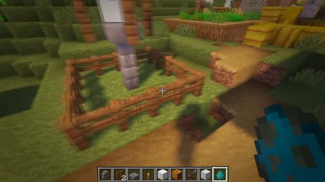 Защита деревни жителей майнкрафт при помощи снежных големов смотреть онлайн