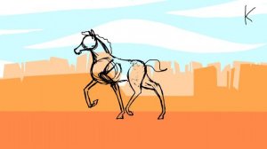 Лошадь идёт, бежит рысцой, бежит галопом.