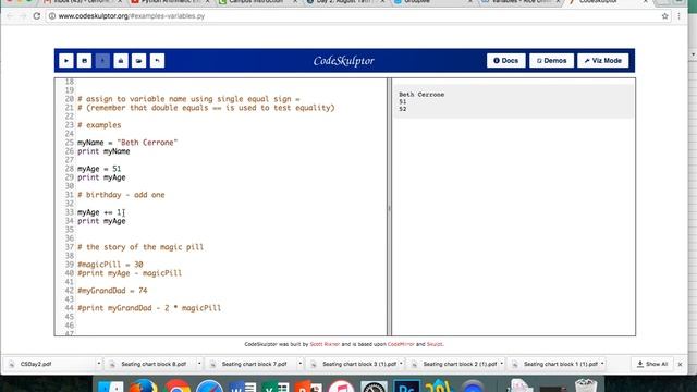 Python Lesson 2 -- variables, naming variables and using formulas смотреть онлайн