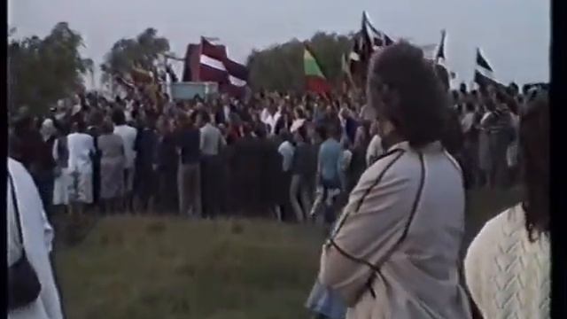 Baltijas Ceļš. Baltic Way. Raw footage. Nemontēts video смотреть онлайн