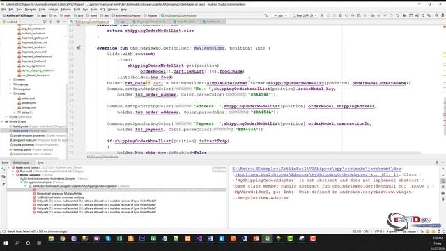 Kotlin Android Tutorial - New Eat It part 51 Send Order to Shipper смотреть онлайн