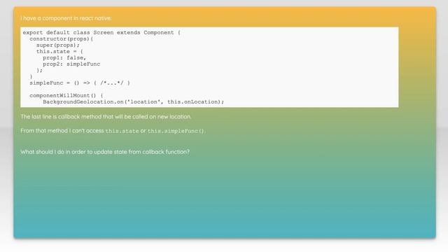 How to access state from callback function смотреть онлайн