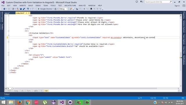 AngularJS Video Tutorials - Custom Directive for Validation смотреть онлайн