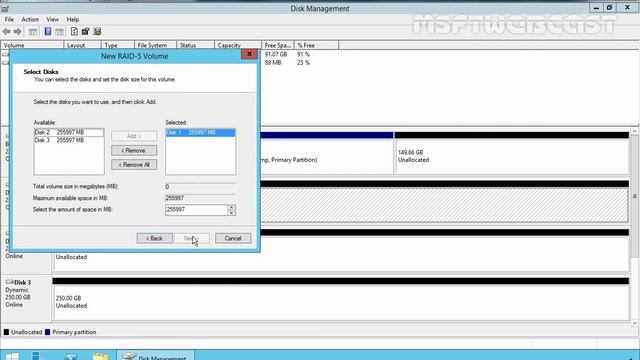 Configuring RAID 5 on Windows Server 2012 R2 смотреть онлайн