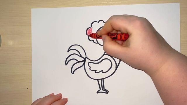 Как нарисовать петуха - рисование для детей смотреть онлайн