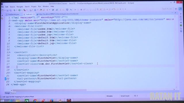 ADV JAVA || video-8 || Servlet First Application || Load on start up|| By Ratan sir смотреть онлайн