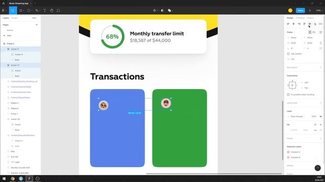 Figma Tutorial. Money Transfer App UI Design in Figma. Speedart + Free figma template смотреть онлайн