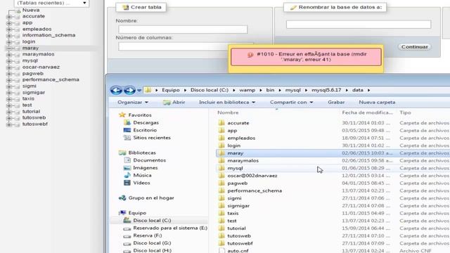 Solucionado - error #1010 en PhpMyadmin Eliminar BD смотреть онлайн