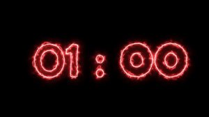 Неоновый електрический таймер 2 минуты (обратный отсчет)