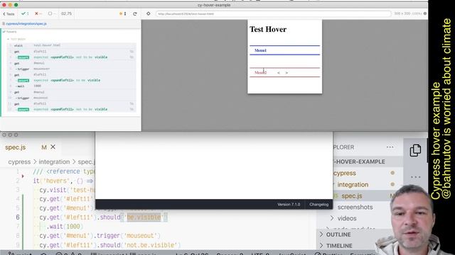 Cypress hover example смотреть онлайн