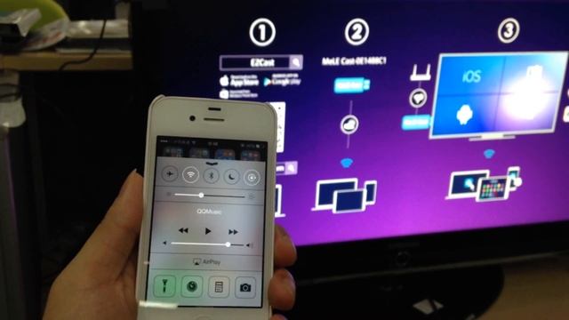Tutorial - Mirroring screen from iOS Device to TV through MeLE Cast S1 смотреть онлайн