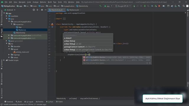 Arkaplanda Sürekli Çalışan Service Android-Kotlin смотреть онлайн