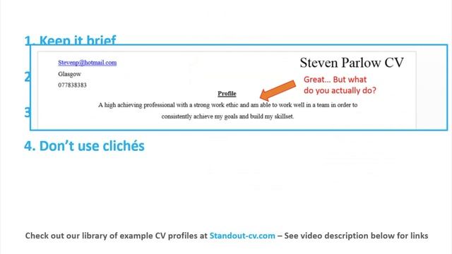 How to write a CV profile [or personal statement] and get noticed смотреть онлайн