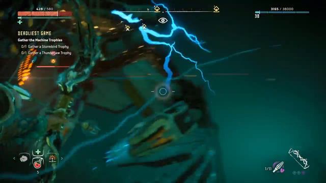 Horizon Zero Dawn - Killing a Storm Bird part 2 (Ropecaster & fire) смотреть онлайн