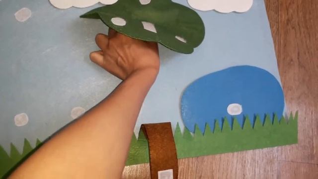 Панно времена года сшила из фетра. смотреть онлайн