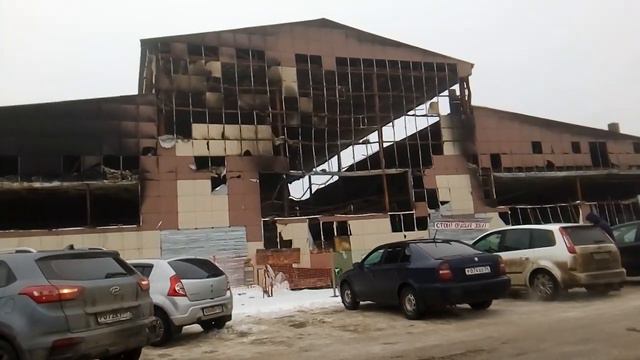 Как выглядит рынок "Титова" после пожара. смотреть онлайн