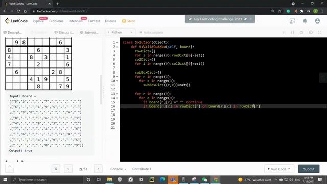 LeetCode 36. Valid Sudoku | Backtracking|HashSet| top 3% Solution | Python | FAANG Coding Interview смотреть онлайн