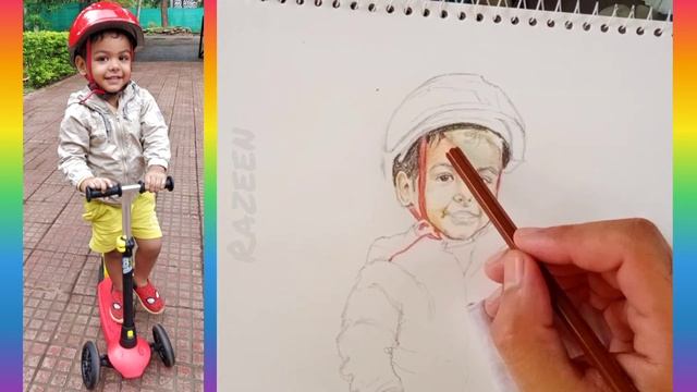 FREEHAND COLOUR PENCIL SKETCH PROJECT : TIME-LAPSE VIDEO WITH PEPPA PIG SONG смотреть онлайн