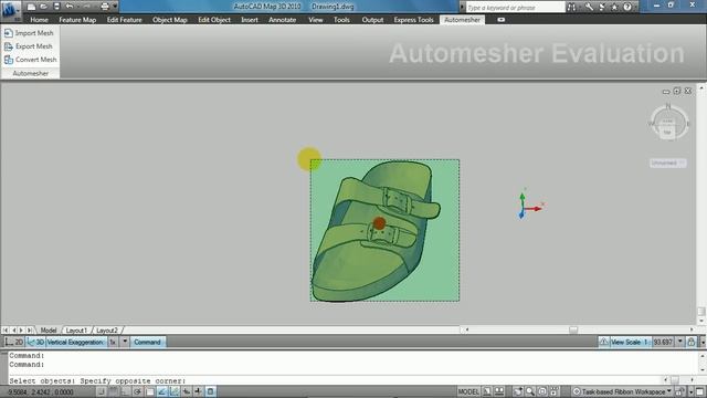Import/Export OBJ file for AutoCAD смотреть онлайн
