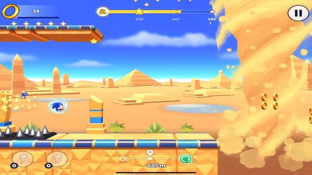 Sonic Runners Adventure - Level 15 The Sandstorm (iOS, Android) Walkthrough смотреть онлайн